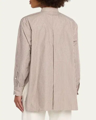 OFFICINE GÉNÉRALE Auria Striped Cotton Shirt | Thumbnail 3 OFFICINE GÉNÉRALE Auria Striped Cotton Shirt | Thumbnail 3