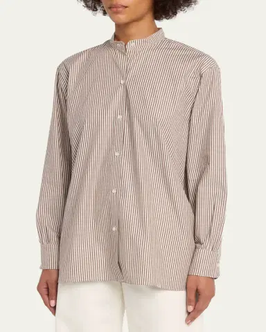 OFFICINE GÉNÉRALE Auria Striped Cotton Shirt | Thumbnail 4 OFFICINE GÉNÉRALE Auria Striped Cotton Shirt | Thumbnail 4
