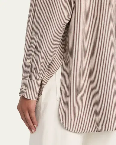 OFFICINE GÉNÉRALE Auria Striped Cotton Shirt | Thumbnail 5 OFFICINE GÉNÉRALE Auria Striped Cotton Shirt | Thumbnail 5