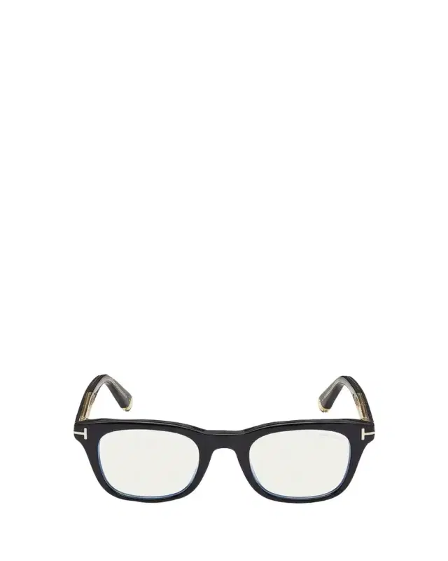 TOM FORD Men's Acetate Square Blue-Block Optical Frames