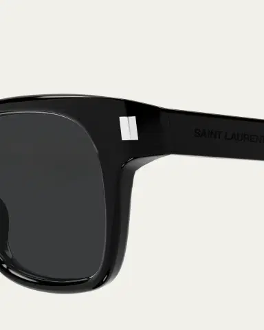 Saint Laurent Men's Square Acetate Sunglasses | Thumbnail 3