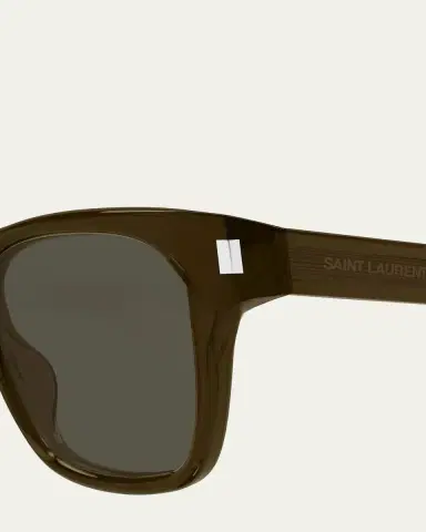 Saint Laurent Men's Square Acetate Sunglasses | Thumbnail 6