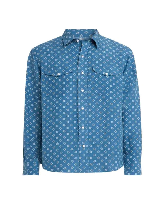 Ralph Lauren Purple Label Men's Wendover Bandana Western Shirt
