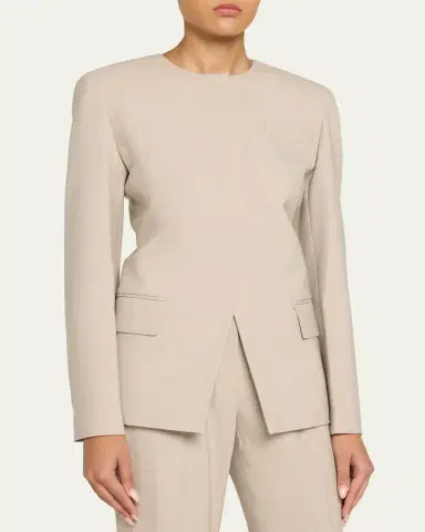 Lafayette 148 New York Stretch Wool Fitted Blazer | Thumbnail 4