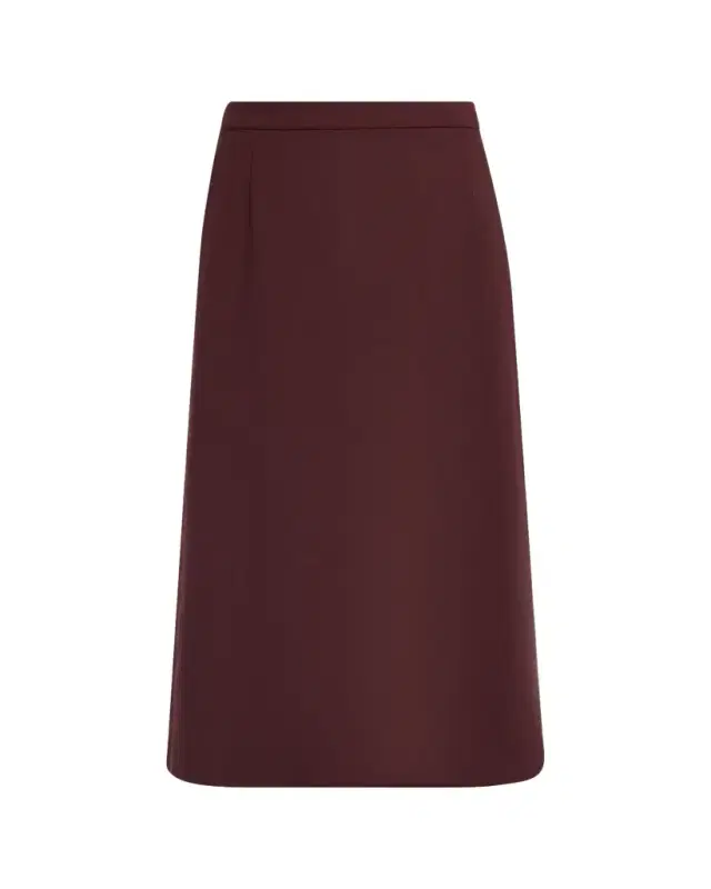 Lafayette 148 New York A-Line Stretch Wool Midi Skirt