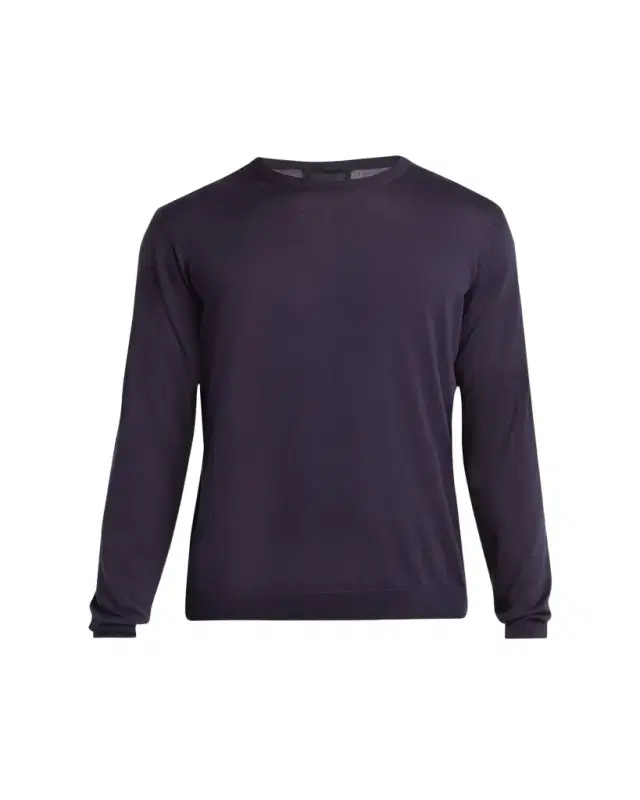 Giorgio Armani Men's Silk and Cotton Crewneck Sweater