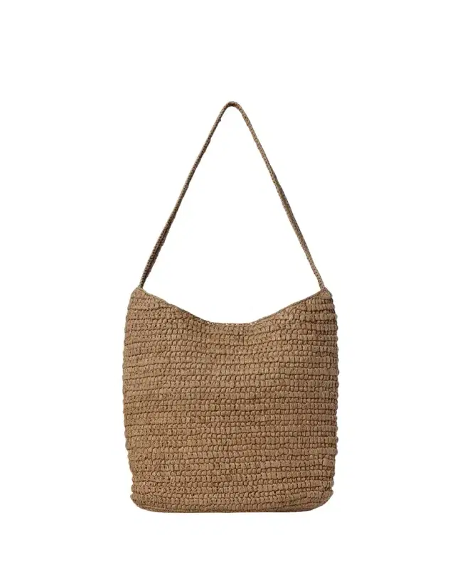 The Row Alma Woven Raffia Shoulder Bag