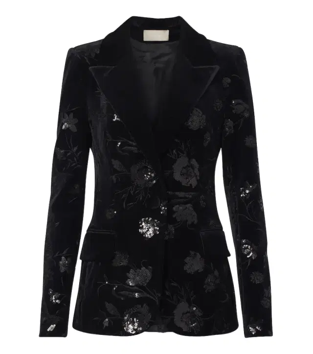 Elie Saab Sequined velvet blazer