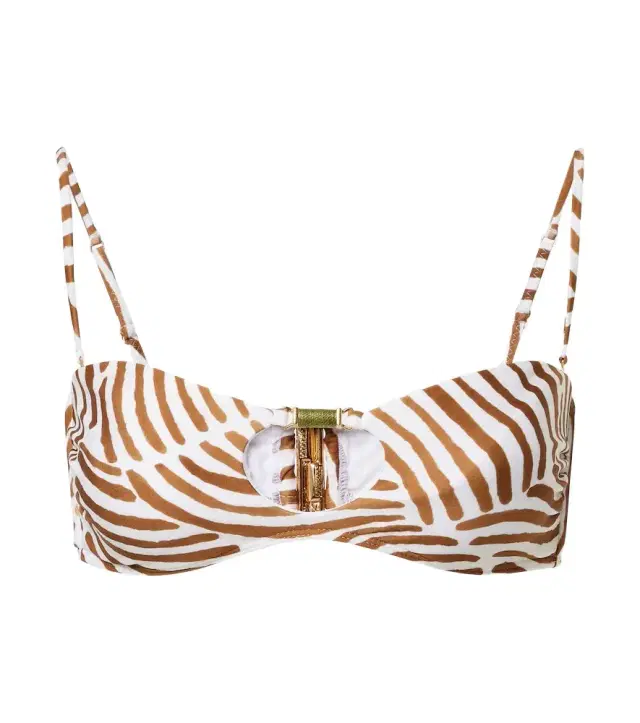 ViX Paula Hermanny Pam printed bandeau bikini top