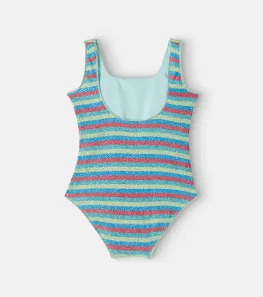Oseree Kids Oséree Kids Lumière floral-appliqué striped swimsuit | Thumbnail 3