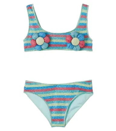 Oseree Kids Oséree Kids Osemini Lumière striped bikini | Thumbnail 1 Oseree Kids Oséree Kids Osemini Lumière striped bikini | Thumbnail 1