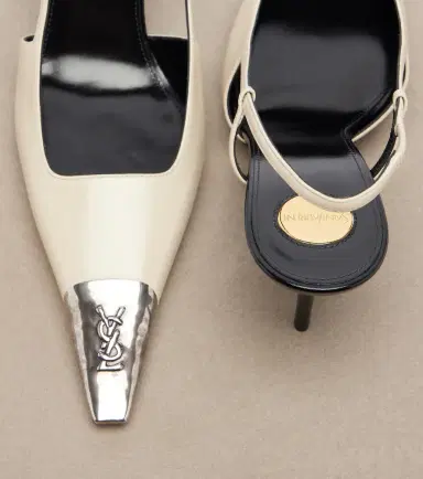 Saint Laurent Jeanne leather slingback pumps | Thumbnail 4