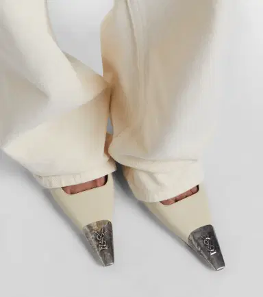 Saint Laurent Jeanne leather slingback pumps | Thumbnail 6