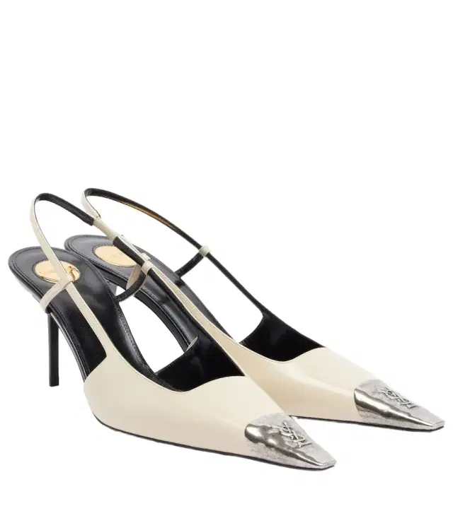 Jeanne leather slingback pumps