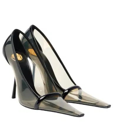 Saint Laurent Brigitte leather-trimmed TPU pumps | Thumbnail 1 Saint Laurent Brigitte leather-trimmed TPU pumps | Thumbnail 1