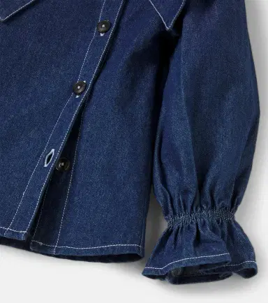Patachou Bow-detail denim top | Thumbnail 2