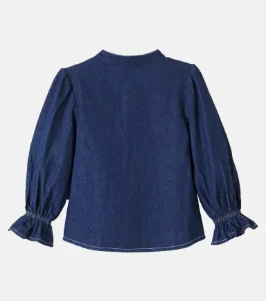 Patachou Bow-detail denim top | Thumbnail 3