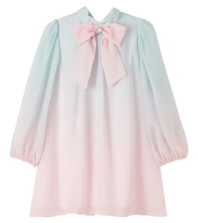 Patachou Bow-detail ombré dress
