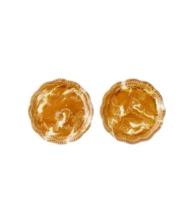 Cabana Marbled set of 2 ceramic dessert plates | Thumbnail 1