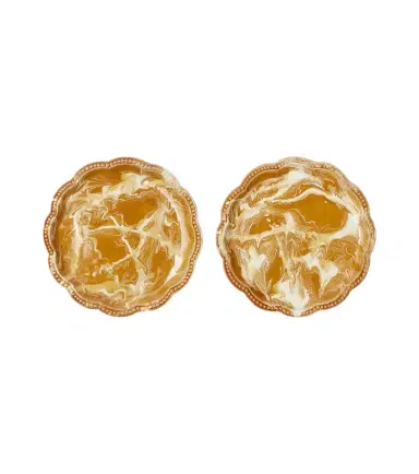 Cabana Marbled set of 2 ceramic dinner plates | Thumbnail 1