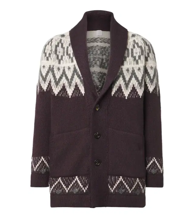 ELEVENTY Chevron cashmere and silk intarsia cardigan