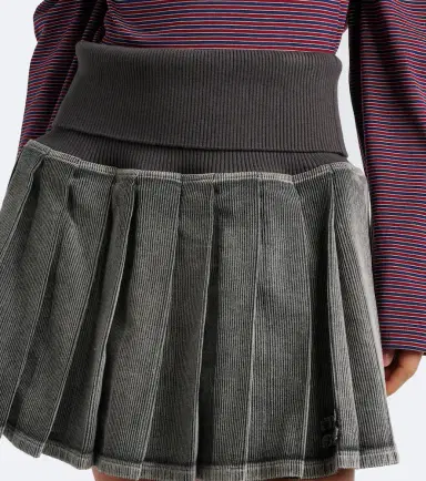 Miu Miu Pleated cotton-blend miniskirt | Thumbnail 3 Miu Miu Pleated cotton-blend miniskirt | Thumbnail 3