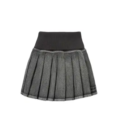 Miu Miu Pleated cotton-blend miniskirt | Thumbnail 1 Miu Miu Pleated cotton-blend miniskirt | Thumbnail 1