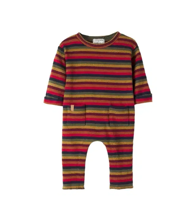 1 + in the Family Baby Brampton striped cotton-blend onesie