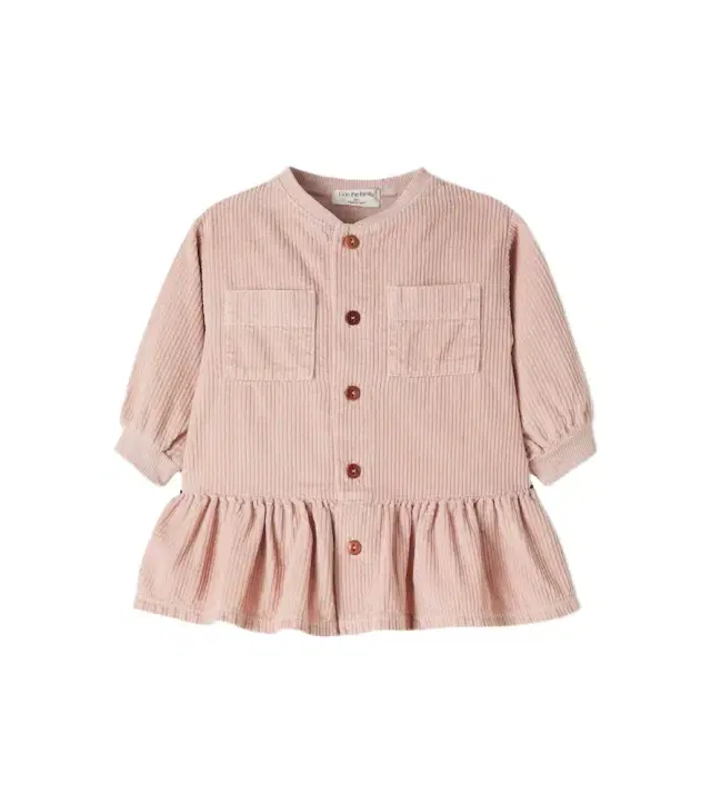 1 + in the Family Baby Regina ruffled cotton corduroy dress