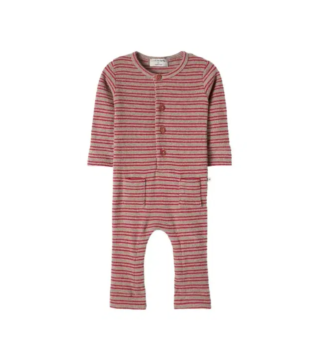1 + in the Family Baby Goose striped ribbed-knit onesie