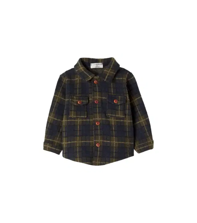 1 + in the Family Baby Atlin plaid cotton-blend shirt