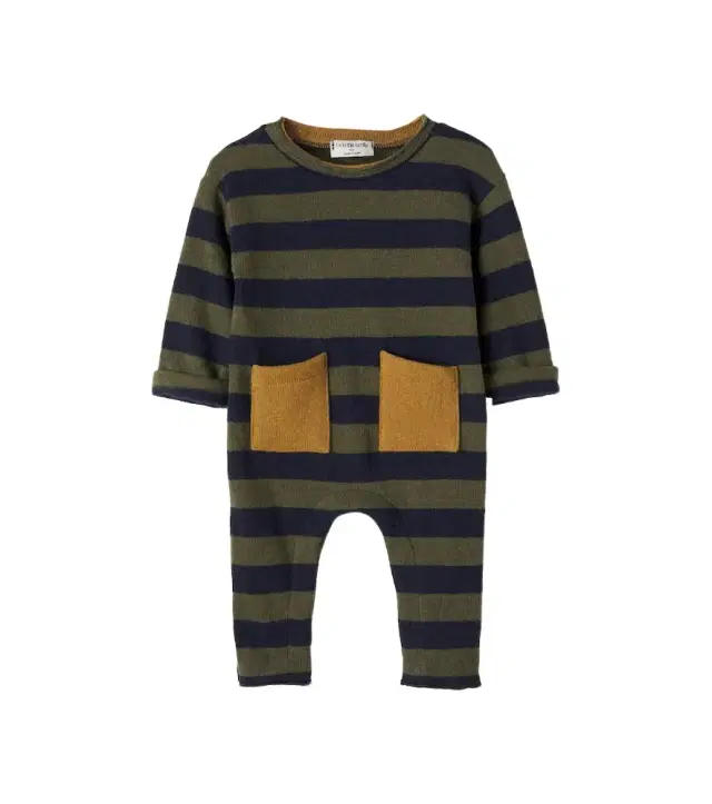 1 + in the Family Baby Peyto striped cotton-blend onesie