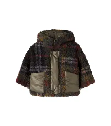 1 + in the Family Baby Toronto checked wool-blend teddy jacket | Thumbnail 1
