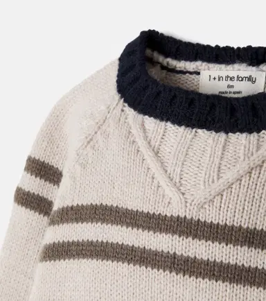 1 + in the Family Baby Torino striped cotton-blend sweater | Thumbnail 3