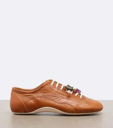 Dries Van Noten Embellished leather sneakers | Thumbnail 3