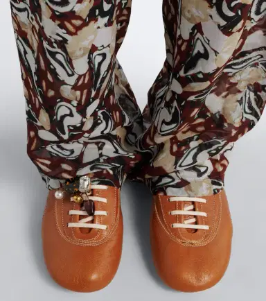Dries Van Noten Embellished leather sneakers | Thumbnail 5