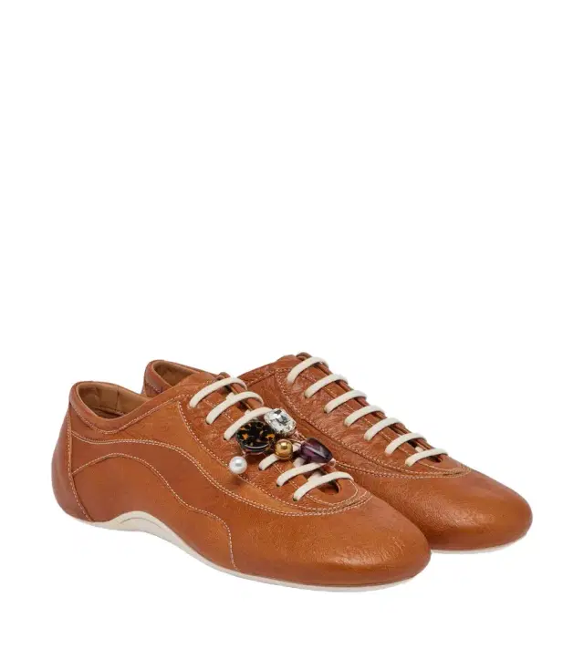 Dries Van Noten Embellished leather sneakers