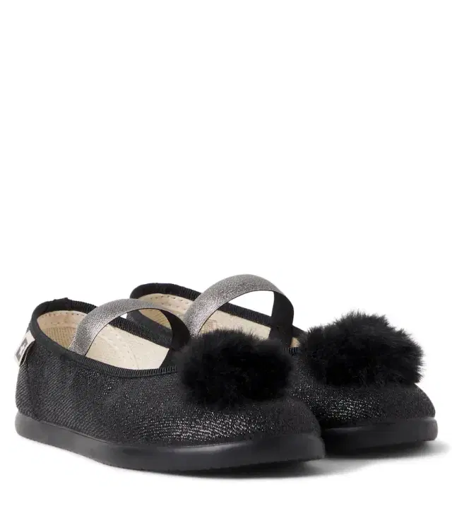Bonton Pomponette Mary Jane flats