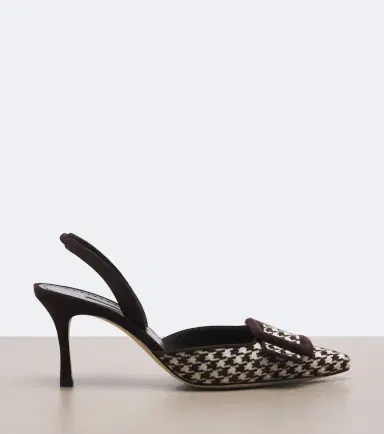 Manolo Blahnik Mayslibi houndstooth slingback pumps | Thumbnail 4 Manolo Blahnik Mayslibi houndstooth slingback pumps | Thumbnail 4