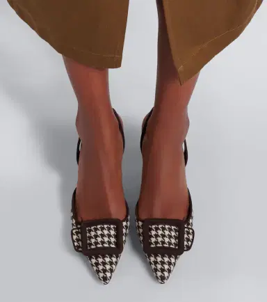 Manolo Blahnik Mayslibi houndstooth slingback pumps | Thumbnail 6 Manolo Blahnik Mayslibi houndstooth slingback pumps | Thumbnail 6