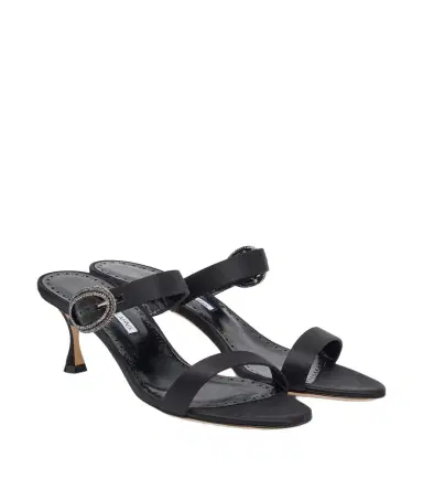 Manolo Blahnik Zutosanmu embellished satin sandals | Thumbnail 1 Manolo Blahnik Zutosanmu embellished satin sandals | Thumbnail 1