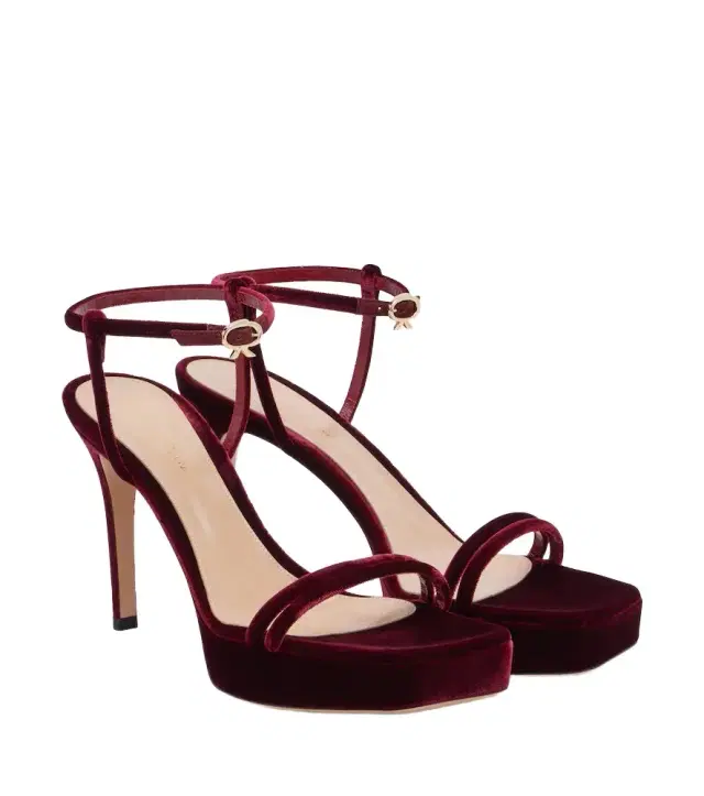 Gianvito Rossi Velvet platform sandals