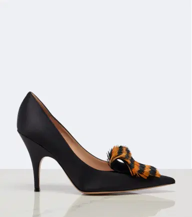 Gianvito Rossi Feather-trimmed satin pumps | Thumbnail 4 Gianvito Rossi Feather-trimmed satin pumps | Thumbnail 4