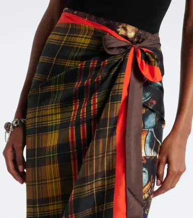 Dries Van Noten Printed silk twill wrap skirt | Thumbnail 2