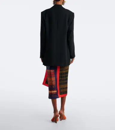 Dries Van Noten Printed silk twill wrap skirt | Thumbnail 3