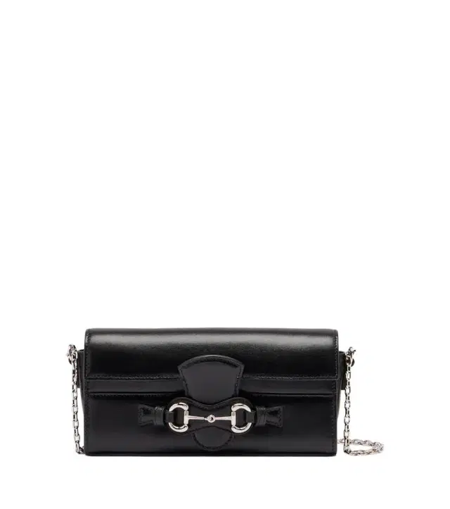Horsebit leather wallet on chain Horsebit leather wallet on chain