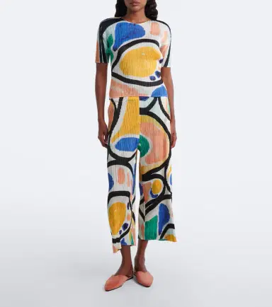 Pleats Please Issey Miyake Roll pleated printed top | Thumbnail 3