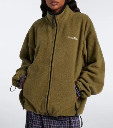Miu Miu Oversized fleece jacket | Thumbnail 2 Miu Miu Oversized fleece jacket | Thumbnail 2