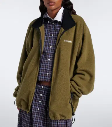 Miu Miu Oversized fleece jacket | Thumbnail 5 Miu Miu Oversized fleece jacket | Thumbnail 5