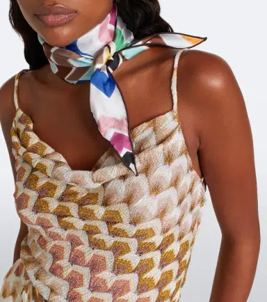 Missoni Zigzag silk twill scarf | Thumbnail 4